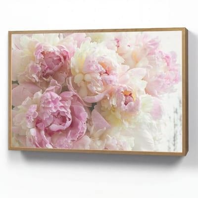 Wandlamp 90x60 cm - Oplaadbaar - Vintage - Bloemen - Rozen - Natuur - Wandlampen binnen woonkamer - Slaapkamer lamp - Decoratieve nachtlamp - Vloerlamp draadloos