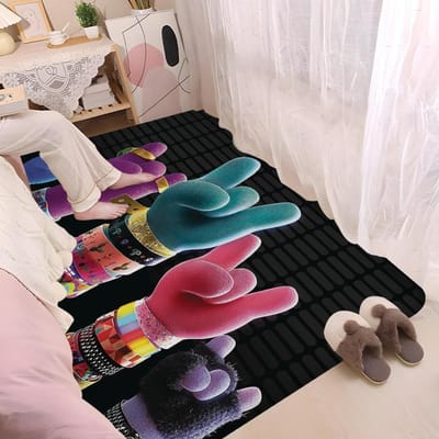 Tapis de bain Tapis de sol Tapis de porte Tapis d'entrée Dessin animé T-Trolls Chambre d'enfant Décoration de chambre Balcon Antidérapant Salon Bienvenue 40x60cm