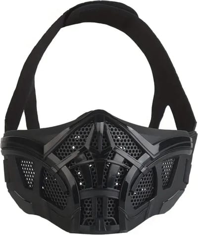Bovista Airsoft Masker - Paintball - Mask - Tactical Helmet - Helm - Half Face - Zwart