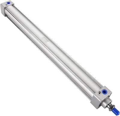 Pneumatische Cilinder - Dubbelwerkend - Industriële Automatisering - Enkele Staaf - 40mm Boring 450mm Slag - Zilver