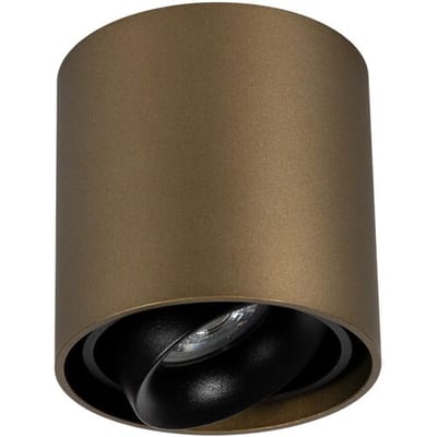 KS Verlichting - plafondlamp - Oliver -ronde spot - brons - GU10 - dimbare lamp - opbouwspot - aluminium