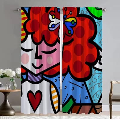 Moderne Woonkamer Gordijnen voor Camera Britto Tinten Keukengordijnen 2 Stuks Scheidingswand Halloween Decoratie Raamgordijn W50xH70cmx2pcs-CL red