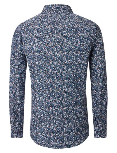 blauw geprint modern Casa Moda casual fit overhemd