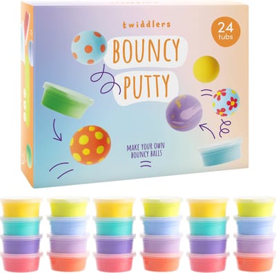 The Twiddlers – Bouncy Putty - DIY slijm speelgoed voor kinderen - 24 stuks