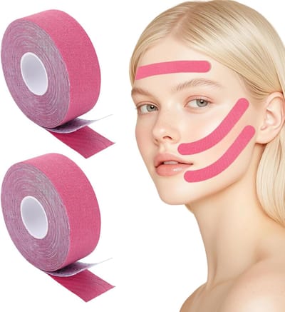 Effectieve Face Lifting Tape voor Strakkere Huid, Anti-Rimpel Oplossing voor Gezichtscontouren, Voorhoofd, Ogen en Mond - 2 Rollen