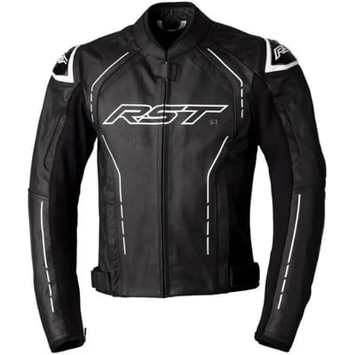 RST S1 Leren Jas Zwart Wit - Maat 38 - Jas