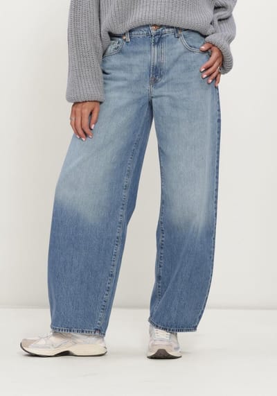 7 For All Mankind Bonnie Curvilinear Skyfrost Jeans Dames - Broek - Blauw - Maat 25