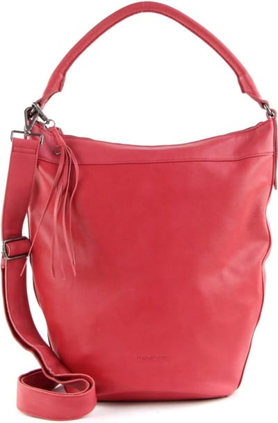 FREDsBRUDER Leren Schoudertas WXD Daily Zoom Bag Dark Pink Roze