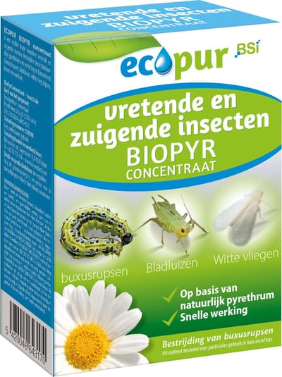 BSI - Ecopur Biopyr Concentraat tegen Bladinsecten - Snelwerkend en doeltreffend insecticide - Kamerplanten - 30 ml