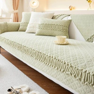 Verdikte Pluche Bankhoezen Geplooide Zoom Effen Kleur Bankhanddoeken Antislip Bankhoezen Universeel Bankkleed Voor Moderne Woondecoratie 70x70cm 1pcs