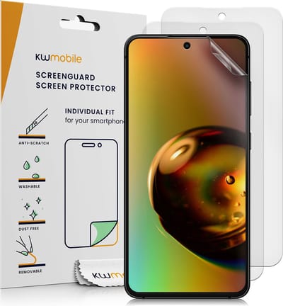 kwmobile Set of 3 Screen Protectors Compatible with Samsung Galaxy A55 5G - Anti-Glare Anti-Fingerprint Display Films - Matte