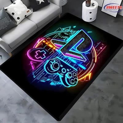 Gamecontroller 3D-printen Groot Oppervlak Tapijt voor Woonkamer Slaapkamer Bank Deurmat Keuken Vloerkleed Antislip Decor Duurzame Mat 60*90cm