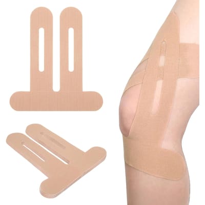 10 Pièces Bande Kinesio pour Genoux Imperméable Élastique Respirant Support Athlétique Stabilité Course à Pied