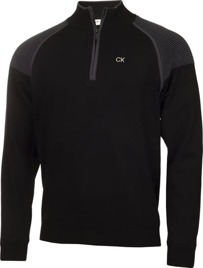 Calvin Klein Pico 1/4 Zip Lined Sweater Black