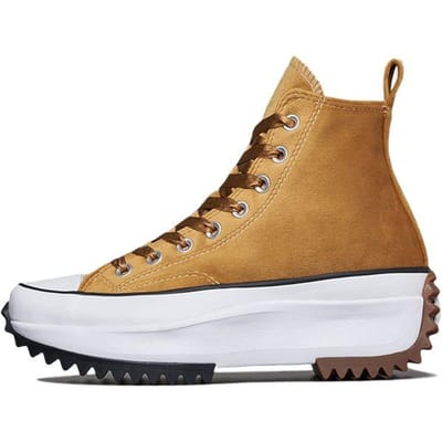Converse Run Star Hike Chaussures Toile Montantes Décontractées Polyvalentes Baskets Unisexe Jaune Gingembre 172505C 43 brown