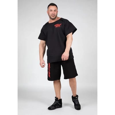 Gorilla Wear Augustine Old School Shorts - Zwart / Rood - 2XL/3XL