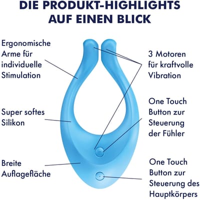 Satisfyer Partner Multifun 1, vibrator voor vrouwen, mannen en paren, vibrator met 100 vibratiecombinaties, accutechnologie, waterdicht