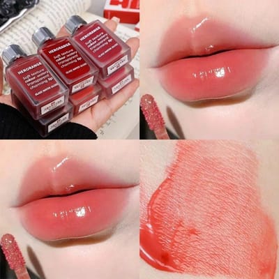 1 stuks Mirror Water Light Lip Gloss Lip Glaze Hydraterende Langdurige Vloeibare Lippenstift Sexy Rode Lippen Make-up Cosmetica brown