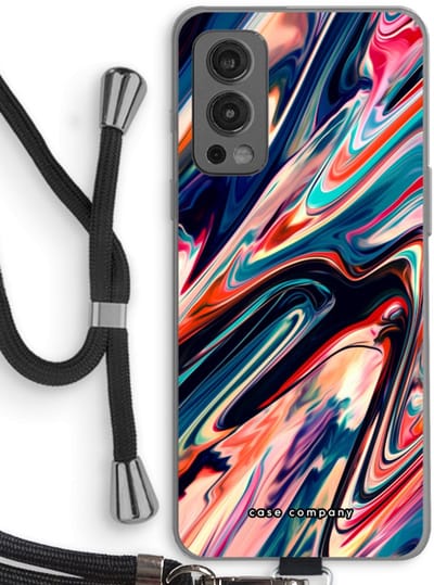 Case Company® - Hoesje met koord geschikt voor OnePlus Nord 2 5G hoesje met Koord - Quantum Being - Telefoonhoesje met Zwart Koord - Bescherming aan alle Kanten en Over de Schermrand