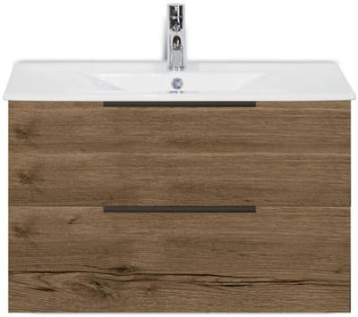 Seville Badmeubelset 80 cm - Tabacco Edge Greep - Wastafel Enjoy