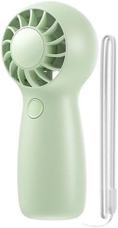 Draagbare Mini Ventilator - Handventilator Koeler - Directe Koeling - Halfgeleider Koelplaat - 125 x 55 x 4 cm - Groen