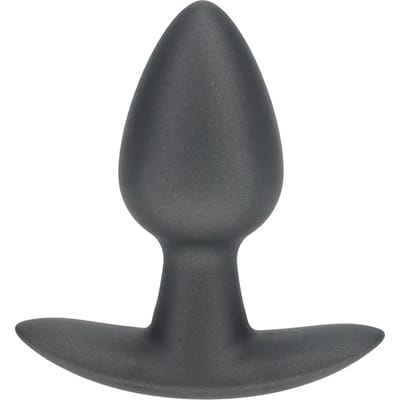 Ouch! Gladde Siliconen Buttplug 2.7 cm - Gunmetal