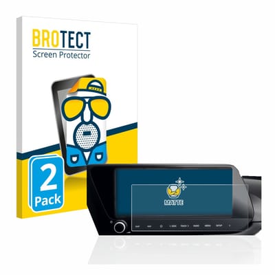 BROTECT - Screenprotector voor Hyundai i20N 2021 Infotainment System 10" - Folie Beschermfolie matte 2 Stuks