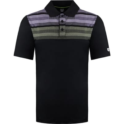 Island Green Matrix Heren Zwart/Lime Golf Poloshirt