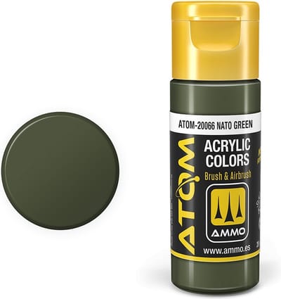 AMMO by Mig Jimenez Hobbyverf Acrylverf - MIG 20066 ATOM - Nato Green - Acryl - 20ml Verf flesje - 20 ml