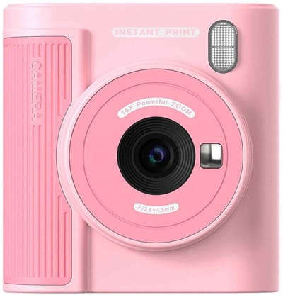 Peysaitr - Kinderen Directe Print Camera - Instant Fotocamera met 32GB SD Kaart - 2.0" IPS Scherm - Foto/Video/Spelletjes/Onmiddellijk Printen - voor kinderen van 3-12 jaar - roze - 1 stuk
