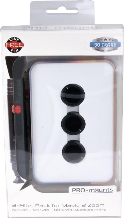 PRO-mounts 3-Filter Pack for Mavic 2 Zoom (ND8/PL + ND16/PL + ND32/PL standard)
