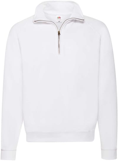 Sweatshirt Fruit Of The Loom Classic Zip Neck Volwassen Blanco - S