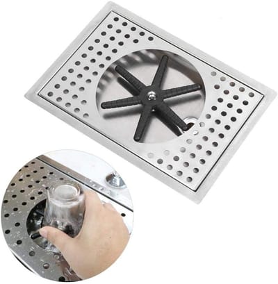 Glazenwasser - Automatische Bekerspoeler - Snel Glazen Reinigen - Hygiënisch Werken - 30 x 21 x 7 cm - Zilver