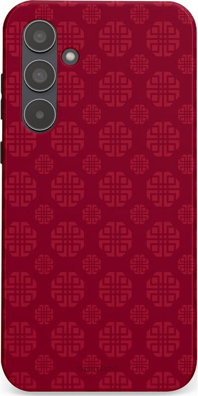 Casetastic Hoesje Geschikt voor Samsung A55 - Stijlvolle Beschermende Duo-layer Case - Oosters Rood
