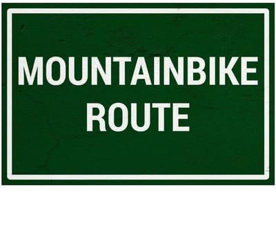 Mountainbike route bord | Sign Again materiaal | 45 x 30 cm