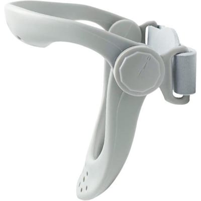 Handige Verstelbare Nekbrace Opvouwbare Lichtgewicht Nek Houding Corrector Comfortabele Ademende Herstel Nekbeschermer Werk grijs