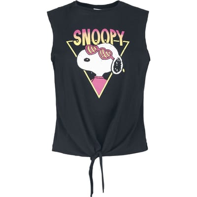 Peanuts Top - Snoopy - On Tour - S tot 3XL - voor Vrouwen - zwart