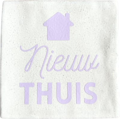 Lottea Tegeltje met tekst ´Nieuw thuis´ - tegeltje, tegeltjes met tekst, tegeltjes met spreuken, housewarming cadeau