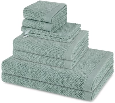Möve Sonstiges 2 X washandjes 2 X gasten- 2 X douche- 2 X handdoek - in set 8 pack Bliss