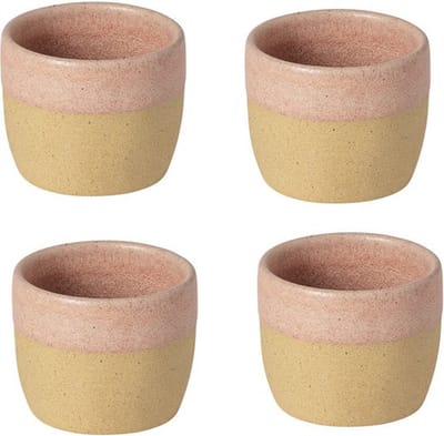 Costa Nova espresso kop Mauve roze set van 4 handgemaakt in Portugal