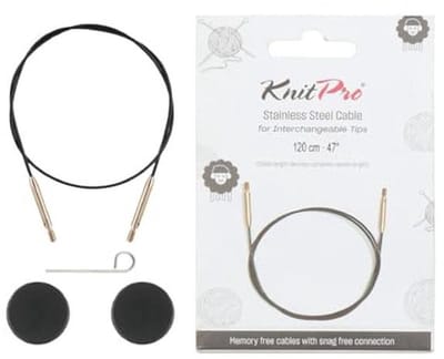 Roestvrij Staal Vaste Verwisselbare Breikabel 120cm met Eindkappen en Kabel Sleutel - 1 Set