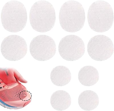 12 Stuks Mesh Reparatie Patches voor Schoenen - Herstel Gaten en Voorkom Slijtage van Schoenen en Stoelen (Wit)