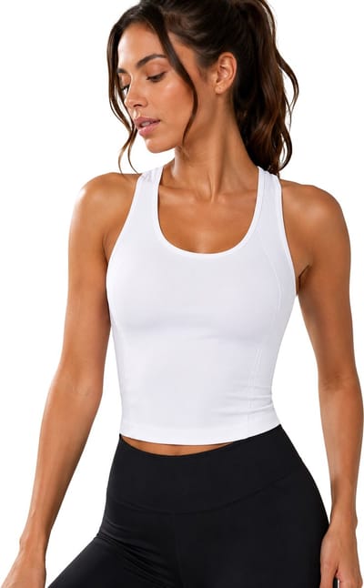 SparkNine Urbanfit sporttop - S - wit - mouwloos - haltertop - aansluitend - ademend - sneldrogend