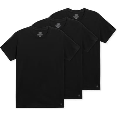 Scotch & Soda 3pk Mens Ultra Soft Crew Neck Tee Underwear Black Größe: M | Basic T-Shirts Outlet | Herren | Schwarz