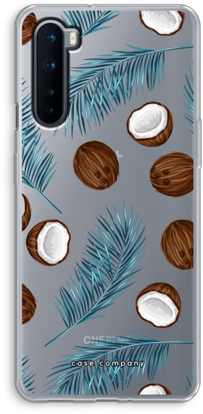 Case Company® - Hoesje geschikt voor OnePlus Nord hoesje - Kokosnoot - Soft Cover Telefoonhoesje - Bescherming aan alle Kanten en Schermrand