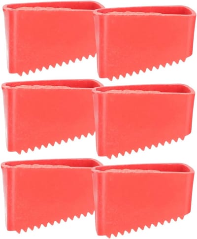 Laddermat Antislip - Ladderpoten Beschermhoes - Ladder Stabiliseren - Rubberen Materiaal - 5.5x3.8cm - Rood