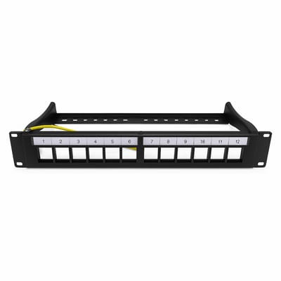 DSIT 10 inch STP patchpaneel voor keystones - 12 poorts