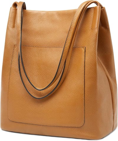 Dames Soft Genuine Leather Tote Bag - Schoudertas, Handtas met Magnetische Sluiting en Ruime Opbergruimte
