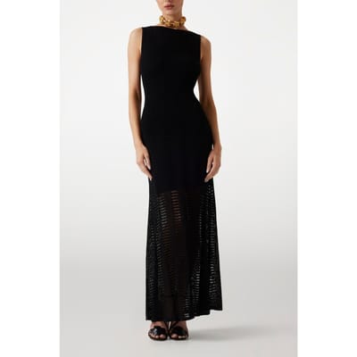 GUESS Marciano By  Emma Sl Long Swtr Dr Jet Black Maat: 36 | Maxi Jurken Outlet | Dames | Zwart