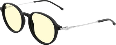 GUNNAR Gaming- en Computerbrillen - LOOP - Framekleur: Onyx/Mercury, Lenstint: Amber (Blokkeert 65% Blauw Licht & 100% UV-licht) - Gepatenteerde lens - Blauwlichtblokkerende brillen - GUNNAR Focus +0,2 Diopter Amber
